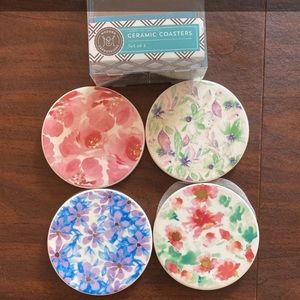 Set of 4 ceramic coasters